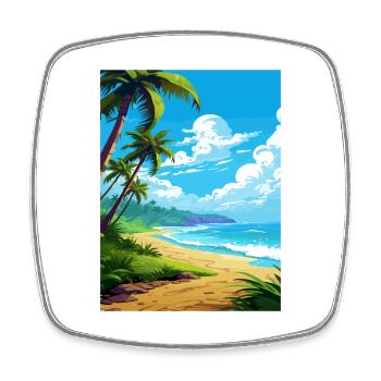 Playa Jaco Costa Rica Vintage Voyage Poster WPA - Magnet carré - blanc - Devant