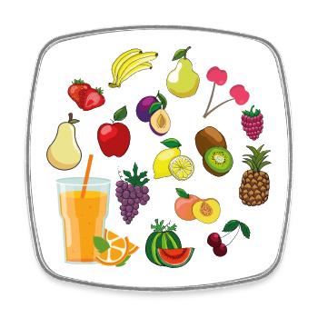 Nature's Candy - Square fridge magnet - white - Front