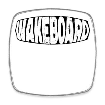 Wakeboard Saying Water Sports Wakesurfing Surfing - Square fridge magnet - white - Front