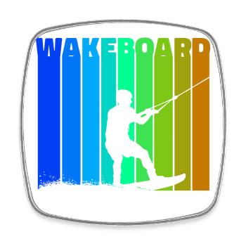 Wakeboard Saying Kitesurfer Surfing Water Sports - Square fridge magnet - white - Front