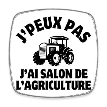 salon de l'agriculture, agriculteur, agricultrice - Magnet carré - blanc - Devant