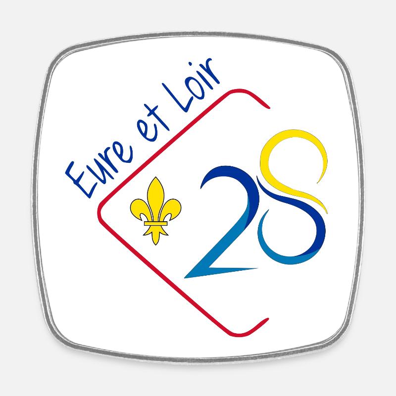 Eure et loir - Magnet carré - blanc