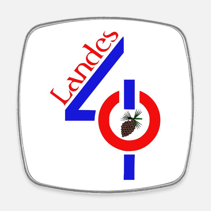 Landes - Magnet carré - blanc