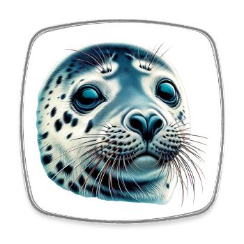 Seal - Square fridge magnet - white - Front