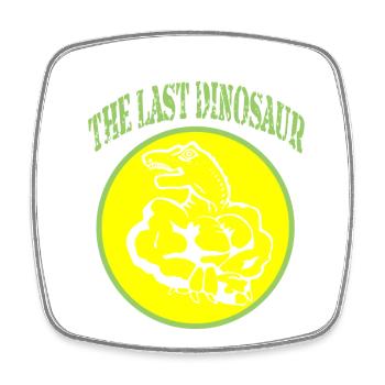 The last Dinosaur - Viereckiger Kühlschrankmagnet - Weiß - Vorne