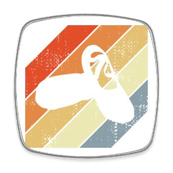 Ballet Shoes Vintage Look - Square fridge magnet - white - Front