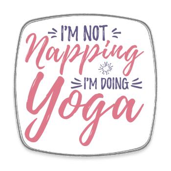 Je fais du yoga - Magnet carré - blanc - Devant