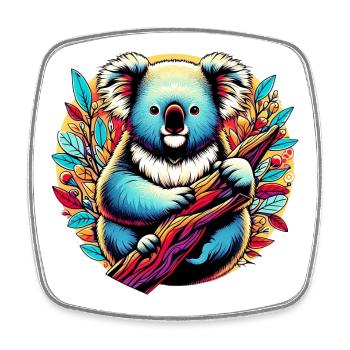 Koala - Viereckiger Kühlschrankmagnet - Weiß - Vorne