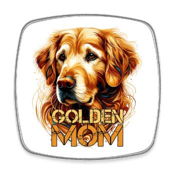 Golden Retriever Golden Mom Hund Geschenk - Viereckiger Kühlschrankmagnet - Weiß - Vorne
