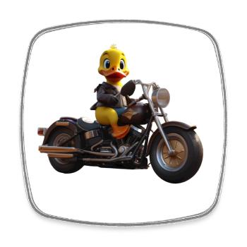 Bick Biker - Magnet carré - blanc - Devant