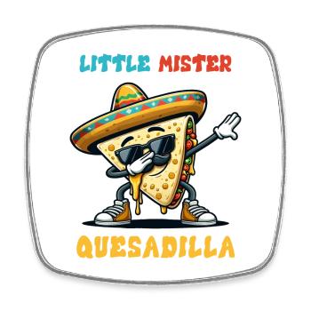 Little Mister Quesadilla Food Dabbing Mexique - Magnet carré - blanc - Devant