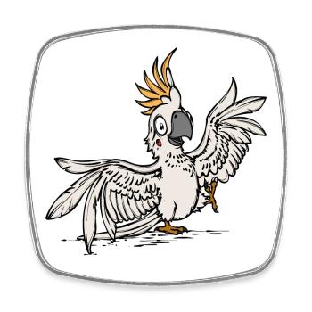 Amoureux Des Animaux, Animal De Compagnie, Tropical, Perroquet, Oiseau, Animal - Magnet carré - blanc - Devant