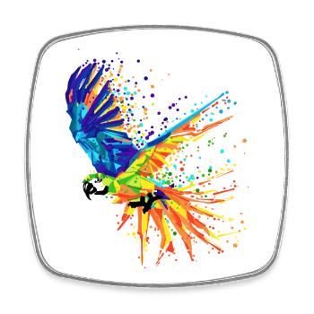 Oiseau, Tropical, Afrique, Amoureux Des Animaux, Perroquet, Animal - Magnet carré - blanc - Devant