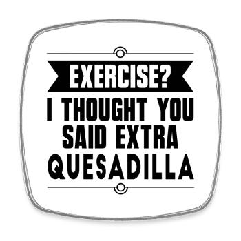 Exercice ? Quesadilla Aliments mexicains - Magnet carré - blanc - Devant