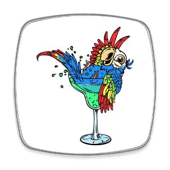 Bird, Parrot, Animal, Bird Lover, Zoo Animals - Square fridge magnet - white - Front