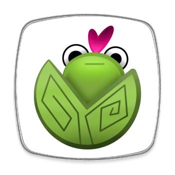 Crôa d'amour! - Square fridge magnet - white - Front