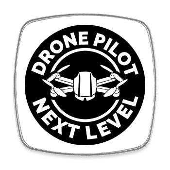 drone pilot patch Logo Drohnen Symbol Grafik icon - Viereckiger Kühlschrankmagnet - Weiß - Vorne