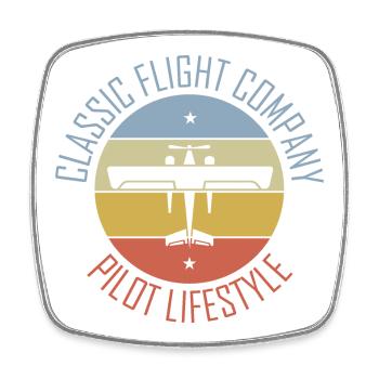 Flugzeug Klassiker vintage retro Fliegen Fliegerei - Viereckiger Kühlschrankmagnet - Weiß - Vorne