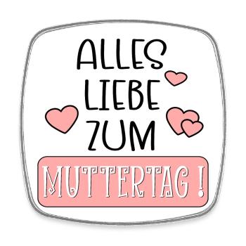 Muttertagssprüche | Alles Liebe Mama - Viereckiger Kühlschrankmagnet - Weiß - Vorne