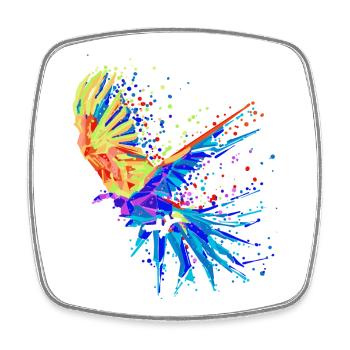 Animal, Oiseau, Zoo, Perroquet, Amoureux Des Animaux, Animal De Compagnie - Magnet carré - blanc - Devant