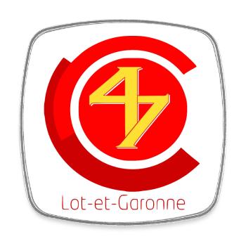 Lot et Garonne - Viereckiger Kühlschrankmagnet - Weiß - Vorne
