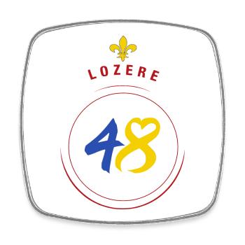 Lozère - Viereckiger Kühlschrankmagnet - Weiß - Vorne