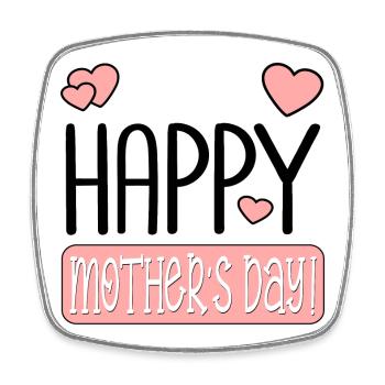 HAPPY MOTHERS DAY MUM - Square fridge magnet - white - Front
