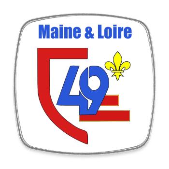 Maine et loire - Viereckiger Kühlschrankmagnet - Weiß - Vorne
