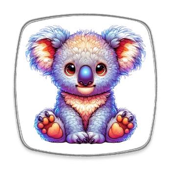 Koala - Viereckiger Kühlschrankmagnet - Weiß - Vorne