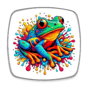 Frog - Square fridge magnet - white - Front