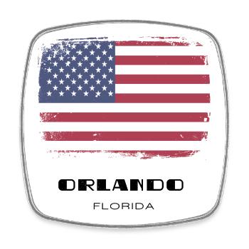 Orlando, Floride, États-Unis - Magnet carré - blanc - Devant