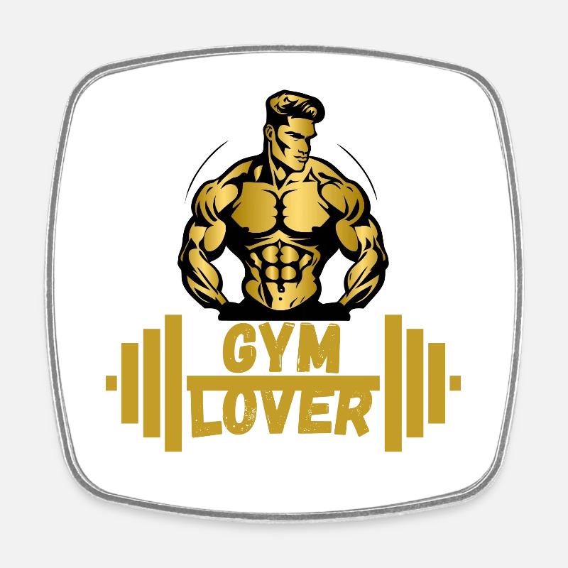 Gymlover - Viereckiger Kühlschrankmagnet - Weiß