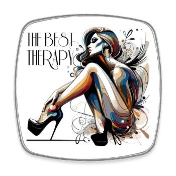 Best Therapy High Heels High Heels Gift - Square fridge magnet - white - Front