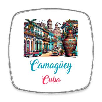 Design de vacances à Camagüey à Cuba - Magnet carré - blanc - Devant