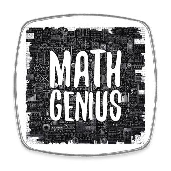 Mathe-Genie Mathematik Genie Mathe Geschenk - Viereckiger Kühlschrankmagnet - Weiß - Vorne