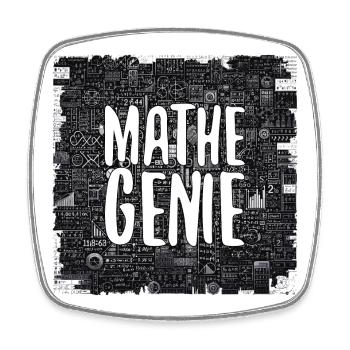 Mathe-Genie Mathematik Genie Mathe Geschenk - Viereckiger Kühlschrankmagnet - Weiß - Vorne