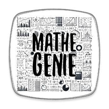 Mathe-Genie Mathematik Genie Mathe Geschenk - Viereckiger Kühlschrankmagnet - Weiß - Vorne