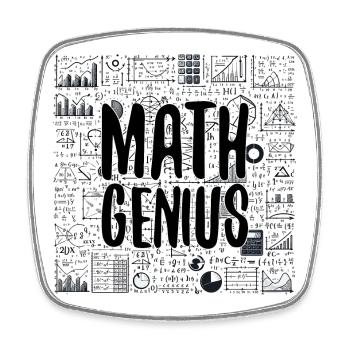 Mathe-Genie Mathematik Genie Mathe Geschenk - Viereckiger Kühlschrankmagnet - Weiß - Vorne