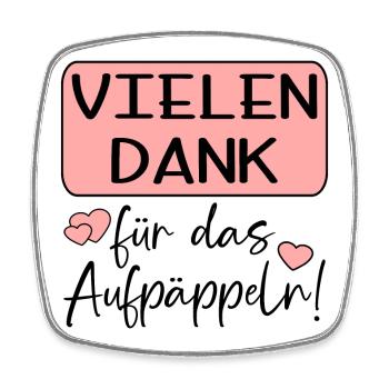 GUTE BESSERUNG - AUFPÄPPELN - Viereckiger Kühlschrankmagnet - Weiß - Vorne
