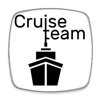 Cruiseteam - Viereckiger Kühlschrankmagnet - Weiß - Vorne