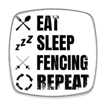 Motivation Fencing - Square fridge magnet - white - Front