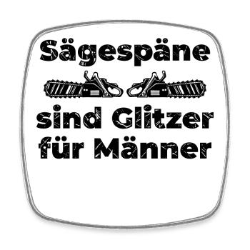 Saw Lumberjack Sawdust Statement Woodwork - Square fridge magnet - white - Front