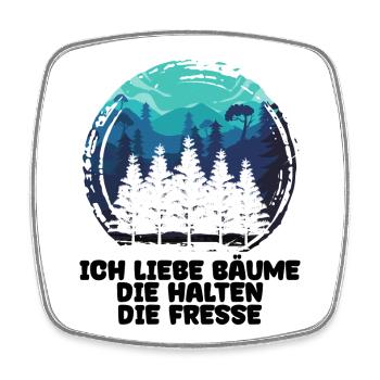 Forestry Statement Tree Lumberjack Wood Woodwork - Square fridge magnet - white - Front