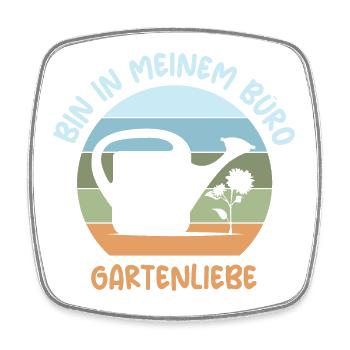 Garden Love My Office Funny Sayings Gardener - Square fridge magnet - white - Front