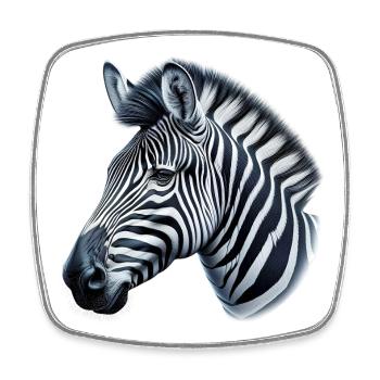 Zebra - Viereckiger Kühlschrankmagnet - Weiß - Vorne