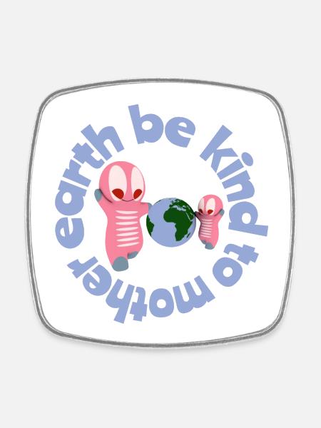 Cute kawaii figures - Square fridge magnet - white