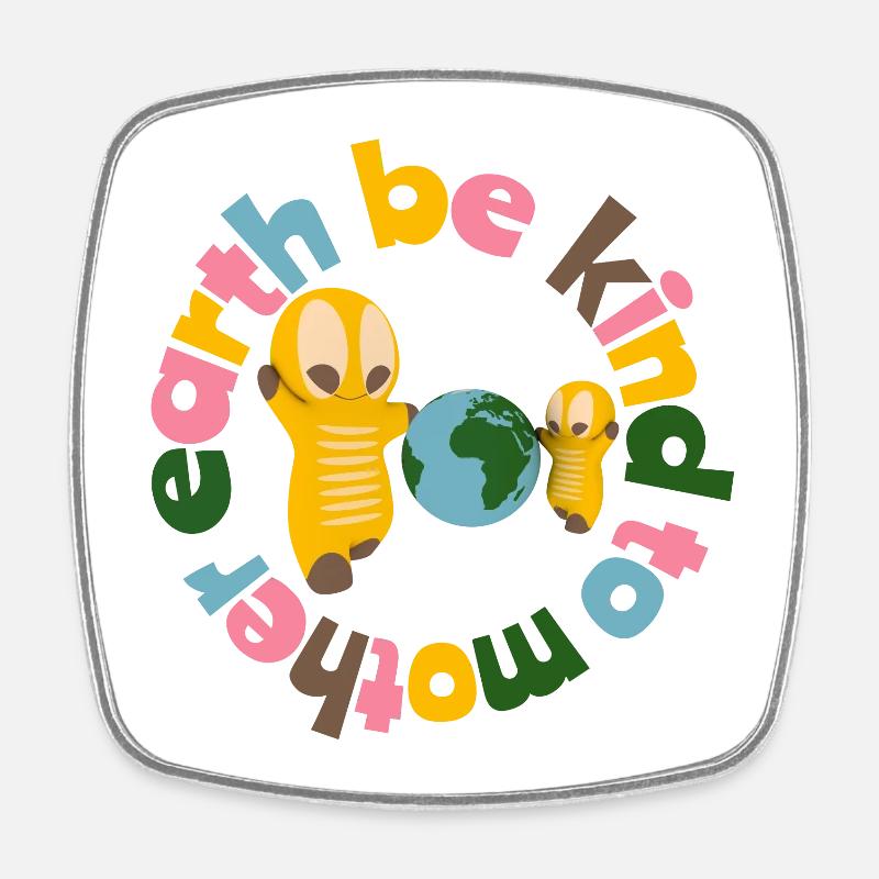 Cute kawaii figures - Square fridge magnet - white
