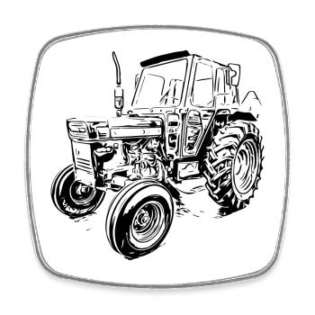 BM T 500 - Square fridge magnet - white - Front