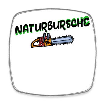 Solid Yard Wood Saw Statement Lumberjack Forestry - Square fridge magnet - white - Front