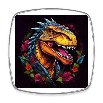 Affiche Tyrannosaurus Rex coloré T-Rex - Magnet carré - blanc - Devant